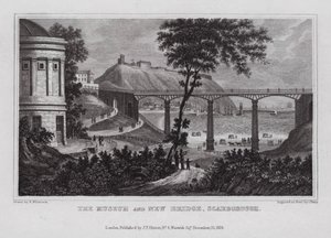 Il Museo e il Nuovo Ponte, Scarborough (incisione) da Nathaniel (after) Whittock