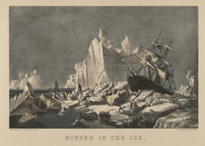 Bloccato nel ghiaccio, 1876-94 da Currier and Ives