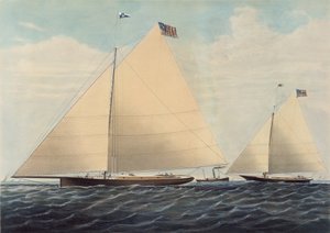 Cutter Yacht Scud di Filadelfia - Modellato da Robert L. Stevens, Esq. da Nathaniel Currier