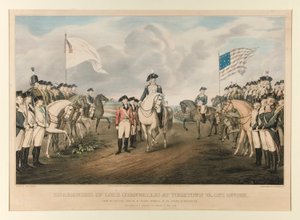 Resa di Cornwallis a Yorktown, Va. 19 Ott 1781 / Dal dipinto originale del Colonnello Trumbull, dipinto da John Trumbull da Nathaniel Currier