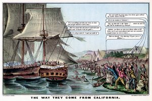 Il Modo in cui Vengono dalla California, 1849 da Nathaniel Currier