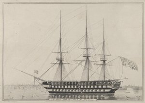 Nave U. S. North Carolina, 102 cannoni, 1843 da Nathaniel Currier