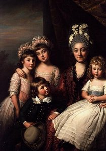 Lady Cooper con la sua famiglia
