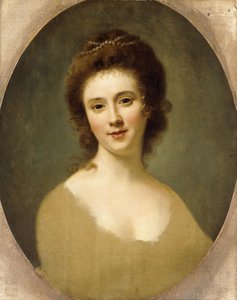 Ritratto di Miss Sunning, testa e spalle da Nathaniel Hone