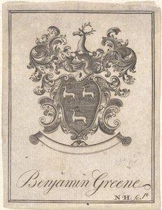 Benjamin Greene - Ex libris da Nathaniel Hurd