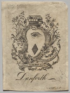 Ex Libris: Stemma con iscrizione Danforth da Nathaniel Hurd