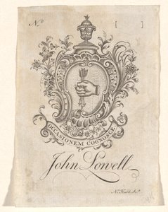 Ex libris di John Lowell da Nathaniel Hurd