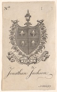 Ex libris di Jonathan Jackson da Nathaniel Hurd