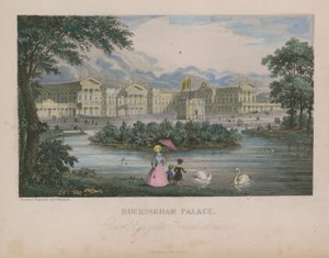 Vista generale di Buckingham Palace da Nathaniel Whittock