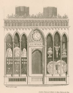 Design della facciata di un negozio nello stile inglese antico da Nathaniel Whittock