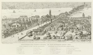 Southwark e London Bridge, come apparivano intorno al 1546
