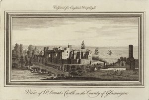 Castello di St Donats da Nathaniel and Samuel Buck