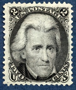 2c Andrew Jackson ristampa singola, 1875