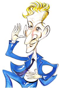 Danny Kaye - caricatura a colori da Neale Osborne
