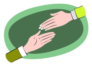 Mani che aiutano - illustrazione di allegoria aziendale da Neale Osborne