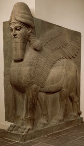 Leone alato con testa umana (lamassu), c.883-859 a.C.