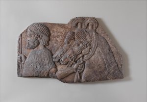 Groom straniero in una processione tributaria, c.721-05 a.C. da Neo Assyrian Neo Assyrian