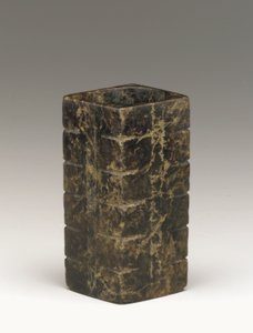 Tubo alto (cong) regione del Lago Tai, cultura Liangzhu, 3300-2250 a.C.