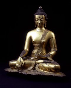 Statua di Buddha. Nepal XV secolo. 60 cm.
