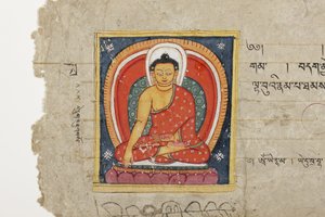 Pagina di un manoscritto buddista, possibilmente dal Mahashitalanika, c.1400