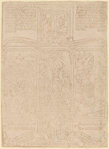 Il battesimo di Cristo; Il passaggio del Faraone attraverso il Mar Rosso; Giosuè e Caleb da Netherlandish 15th Century