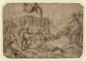 Scena di sacrificio (Gaio Muzio Scevola?) da Netherlandish 16th Century