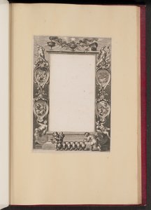 Illustrazione di confine con scene della vita di Cristo e putti che versano vino da Netherlandish 17th Century