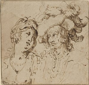 Cavaliere con una prostituta da Netherlandish 17th Century