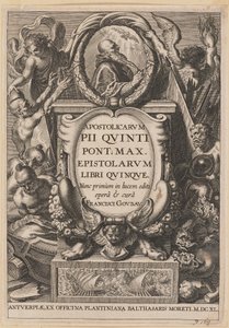 Pagina del titolo per Apostolicarvm PII Qvinti Pont. Max... da Netherlandish 17th Century after Sir Peter Paul Rubens