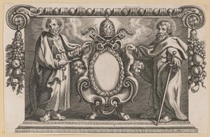 Vignetta per un Libro Dedicato a Papa Urbano VII da Netherlandish 17th Century after Sir Peter Paul Rubens