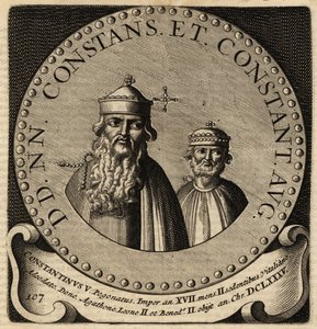 Ritratto degli imperatori bizantini Costante II e Costantino IV da Netherlandish School