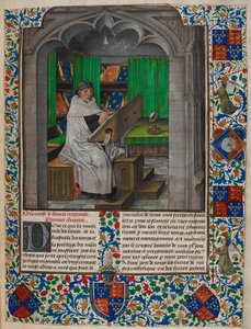 Vincent de Beauvais che legge alla sua scrivania, da 