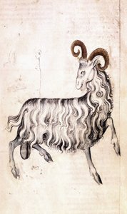 Sloane 3983 f3v Il segno zodiacale del Capricorno da Netherlandish School