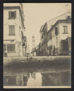 Vista di un molo a Chioggia