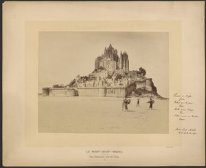 Mont-Saint-Michel, vista generale, lato est da Neurdein freres