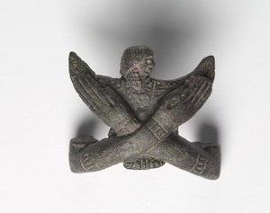 Montatura in bronzo da un fascio di Shawabty: braccia incrociate, tarda XVIII a XIX dinastia, circa 1336-1256 a.C. da New Kingdom Egyptian