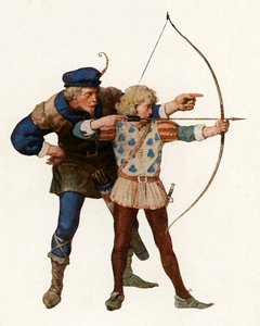 Robin Hood addestra un giovane arciere
