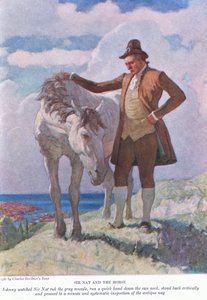 Sir Nat e il cavallo: Johnny osservava Sir Nat strofinare il muso grigio; fare un passo indietro e procedere a un