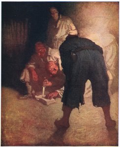 Il punto nero: Circa a metà della discesa verso la palizzata, erano raccolti in un gruppo da Newell Convers Wyeth
