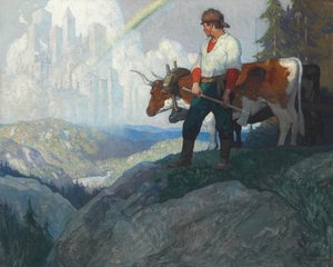 Il pioniere e la visione, c.1918 da Newell Convers Wyeth