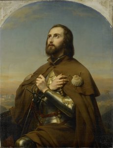 Eberhard (1445-96), Duca di Württemberg, come pellegrino in Terra Santa