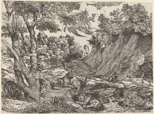 San Girolamo nel deserto da Niccolò Boldrini after Titian