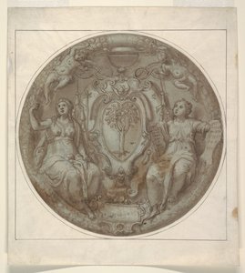 Progetto per un tondo con le armi del cardinale Giulio della Rovere