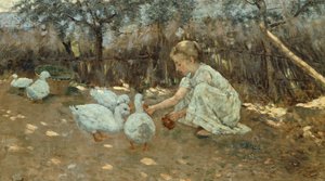 Il piccolo pastore di oche, circa 1892 da Niccolo Cannicci