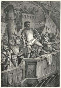 Crociati che attaccano Costantinopoli durante la Quarta Crociata da Niccolo Sanesi