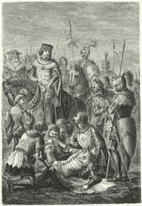 La morte di Manfredi di Sicilia nella battaglia di Benevento da Niccolo Sanesi