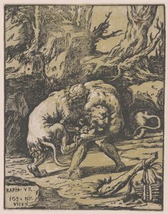 Ercole e il leone di Nemea da Niccolo Vicentino