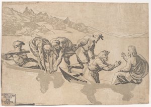 La Pesca Miracolosa, 1540-1550 ripubblicato 1609 da Niccolo Vicentino