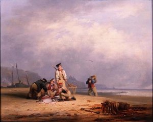Pescatori che ordinano il pescato del giorno