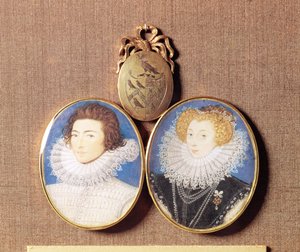 John Croker e sua moglie Frances da Nicholas Hilliard